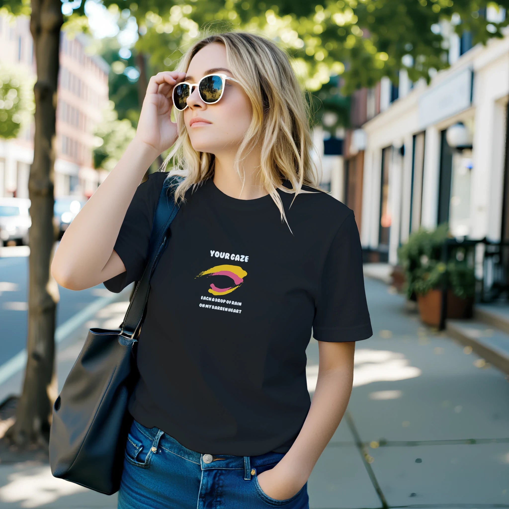 Your Gaze – Premium Unisex Crewneck T-Shirt - Ilgary Studio