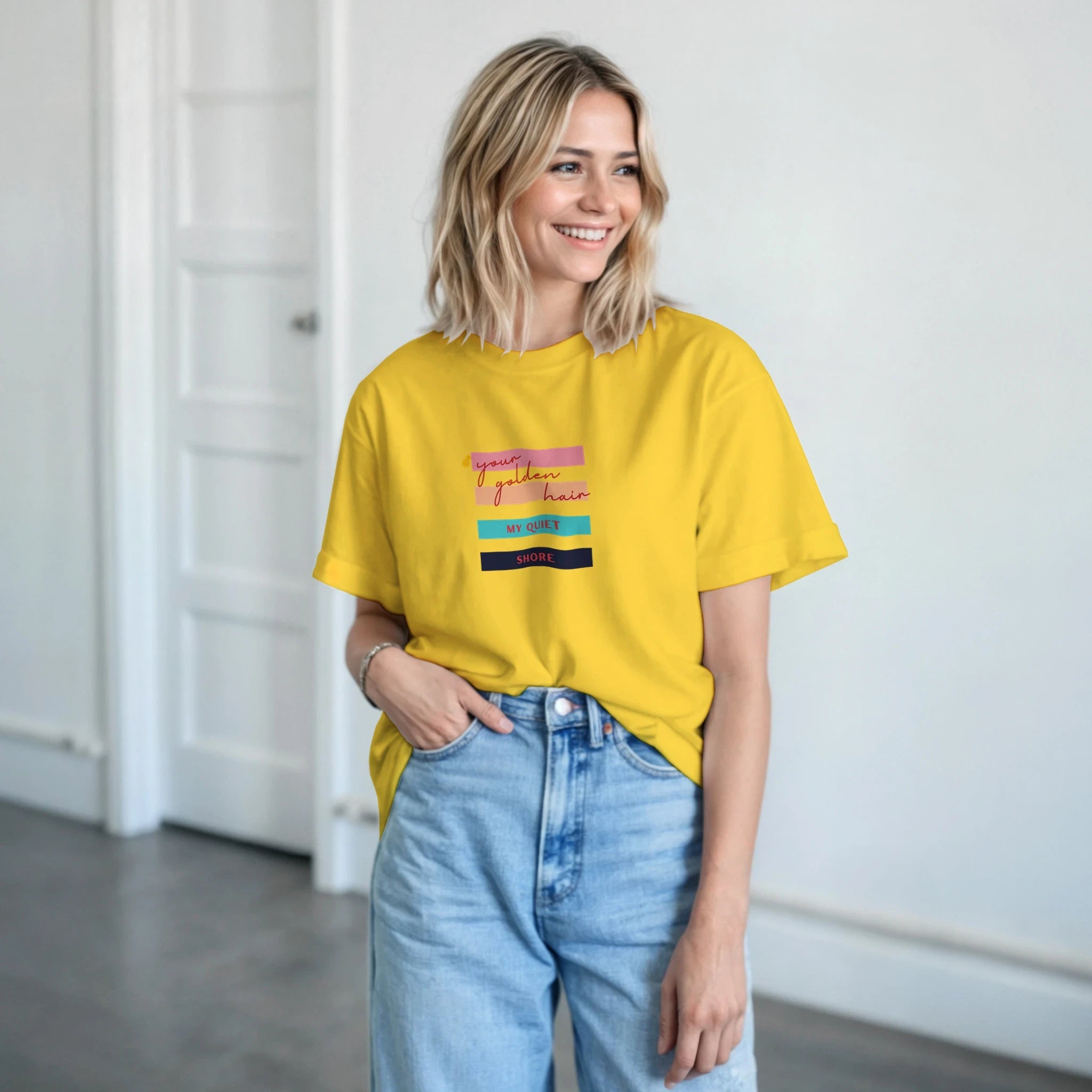 Your Golden Hair Classic Cotton T-Shirt - Durable Casual Wear - Ilgary Studio